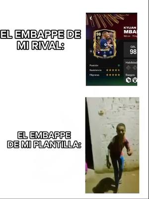 A post by @rip_zaikyv6 on TikTok caption: #CapCut mi embappe siempre se la regala al equipo de mi rival xd #lente #pinchetiktokponmeenparati #fyp #flypシ #humor #parati #fifa24 