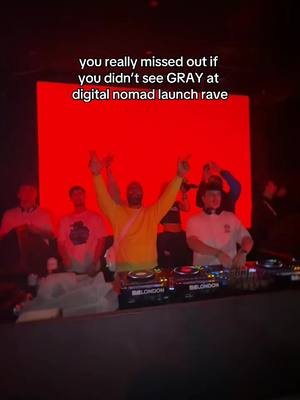 A post by @anthonykent_ on TikTok caption: GRAY Digital Nomad Launch Rave🕺🏼 @GRAY @Donaeomusic @Crossy @KARA @DIAGNOSTIX @Kelvin 373 @Selecta J-Man @Aries @trafic_mc #digitalnomad #drumandbass #dnb #squatrave #graydnb #popuprave 