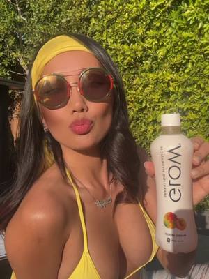 A post by @quiggleignacio on TikTok caption: ✨ Sparkle like Quiggle! 🍹 Rocking this sunny season with a splash of @GLOW Beverages and my vibrant yellow bikini. Turn up the tunes, grab your glow, and let’s make this summer unforgettable! #GLOWHydration #GLOWPartner #DrinkGLOW #LetsGLOW