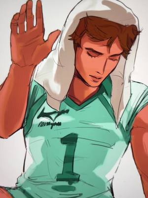 A post by @dkfekg on TikTok caption: My fave ongoing meme on twitter #animeedit #fanart #drawing #oikawa #ffvii #haikyuu #jjk #kingbaldwin #anime 