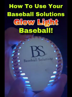 A post by @baseball_solutionsco on TikTok caption: Introducing the Baseball Solutions Glowlight Baseball!! Information about the Baseball Below: ⬇️  - Click once to Turn Baseball On - Click to Change between 7 Colour Modes - Click & Hold for 2 Seconds to Turn Your Baseball Off Charging: 0-100% = 1 Hour 25 Minutes (DON’T Overcharge!) Intended Use: use for 60MPH & under (Does have electrical Components so it will slowly deteriorate if you keep throwing Gasss😅)