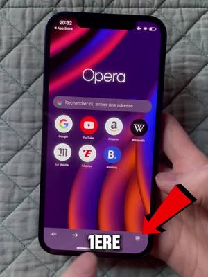 A post by @techdams on TikTok caption: Voici Opera, le meilleur navigateur internet pour iPhone !! #operabrowser #astuceiphone #iphone #navigateurinternet #ios #browser #ad 