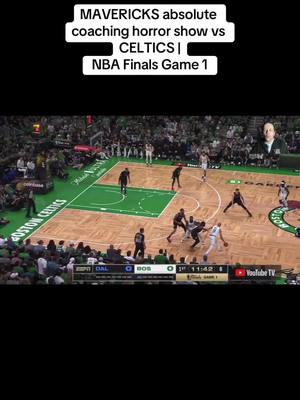 A post by @awfulcoaching on TikTok caption: Celtics 107 Mavericks 89 #NBA #basketball #bostonceltics #dallasmavericks #nbafinals 