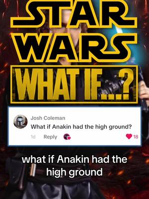 A post by @mythicjedi on TikTok caption: What if Anakin had the high ground? #fypツ #starwars #starwarswhatif #anakinskywalker #obiwankenobi #theacolyte 