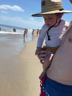 A post by @amaya.raeeee on TikTok caption: whats the boy version of Moana..? 🌊☀️ #firsttimeatthebeach #moana #rehobothbeach #fyp #babyboy 