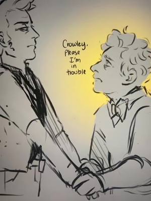 A post by @tired_lavender on TikTok caption: I’m sorry but I had to…/// #crowley #crowleygoodomens #aziraphale #aziraphalegoodomens #goodomens #goodomens2 #aziracrow #aziraphalexcrowley #fanart #crowleyxaziraphale #animatic #notmyproblem #tiktok #foryou 