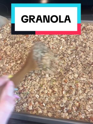 A post by @aubreyrosefit on TikTok caption: Homemade Granola ❤️ #homestead #homemade #granola #homemadegranola #mom #sahm #fyp 