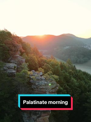 A post by @manudietrich on TikTok caption: Early mornings in the Palatinate forest 🌄  Geared up by @Globetrotter ⛺️  #unserherzschlägtdraussen [Anzeige] #travel #sunrise #Hiking #pfalz #visitgermany #palatinateforest 