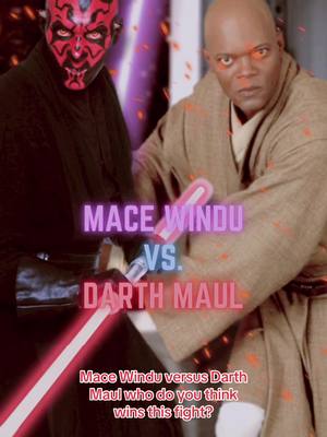 A post by @mythicjedi on TikTok caption: Who do you think would win this fight? 🤔 (People got mad over this 🔥) #fypシ゚viral #starwars #starwarstheacolyte  #theacolyte #darthmaul #macewindu #starwarsprequels #starwarstiktok 