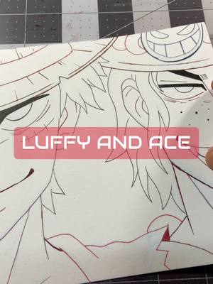 A post by @crumsart on TikTok caption: The Brothers : Luffy and Ace!  #luffy #onepiece #anime #ace #strawhats #manga #drawing #art #illustration #markers 