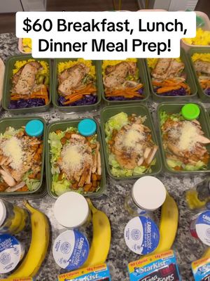 A post by @crystal.loveee5 on TikTok caption: Full week of meal prep for $60 @Kroger ! Eating healthy doesnt have to be expensive. 🫶🏾 #highproteinrecipes #blackgirlmealprep #healthysnacks #quickeasymeals #healthymealideas #healthygroceryshopping 