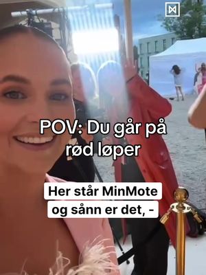 A post by @minmote on TikTok caption: POV: @Nikoline Anundsen kjører bts på rød løper 😌🤝🏼 #bts #pov #ellefesten2024 