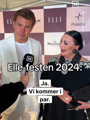 A post by @minmote on TikTok caption: En overraskende duo på den røde løperen #ellefesten2024 @Oskar Westerlin 