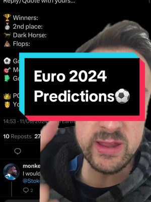 A post by @kierankirk07 on TikTok caption: Euro 2024 kicks off tonight! Let me know your predictions⚽️ #fyp #football #footballtiktok #futbol #EURO2024 #euro2024germany 