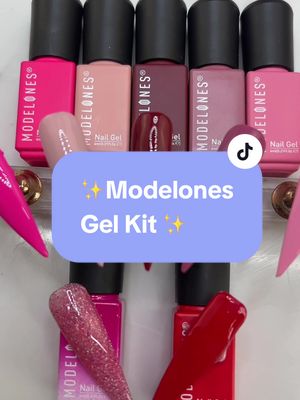 A post by @dyingforcolor on TikTok caption: Modelones Gel Polish Kit 💅🏼 #gelnails #beauty #modelones #nailtok #nailsart 