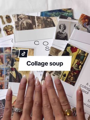 A post by @_junkjournal_ on TikTok caption: Thank you @Collage Soup  Make sure to check their site out 😍  What theme was your favourite ? #scrapbooking #journaling #supplieshaul #fyp 