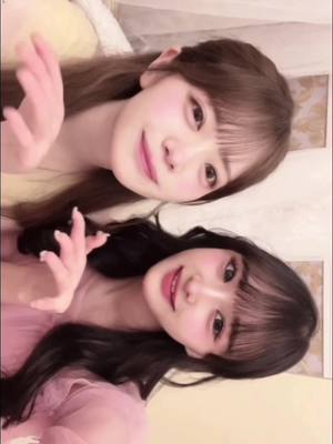 A post by @_rena1222_ on TikTok caption: 大好きなゆうかちゃんと😽💛💜 @おかゆ【ボンボンTV】 