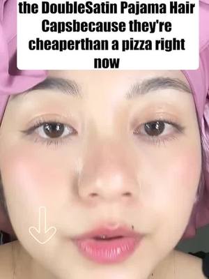 A post by @yuioksno on TikTok caption: honestly a gamechanger so i had to share #silkbonnet #haircare #hairroutine #perfecthair #glossyhair #hairroutine #HairCareTips