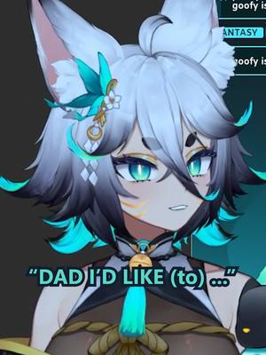 A post by @kaguyafae on TikTok caption: what does.. what does DILF stand for again? #vtuber #vtuberclips #ADHD