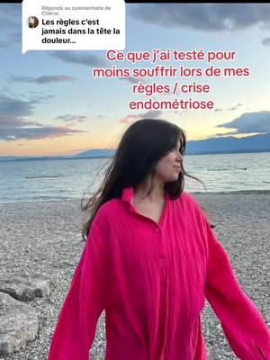 A post by @eva.nsd on TikTok caption: Réponse à @Clairus  Et vous ? Quels sont vos solutions naturelles pour avoir moins mal ? 🎗️  #endometriose #chaud #women #femme #1femmesur10 #regles #crise #bouillotte #sport #yoga #alimentation #sain #stress #hypnose 