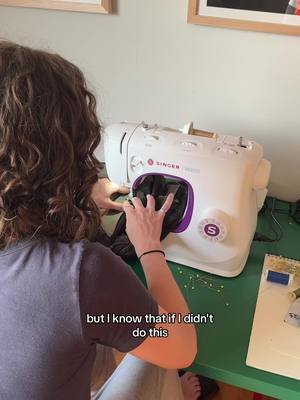 A post by @oh.charlotte.rose on TikTok caption: He’s used to it #oldersister #Siblings #mending #patching #lovedclotheslast #slowfashion #diywardrobe #upcycling #sustainablefashion #sewingforyoupage #repair #workwear 