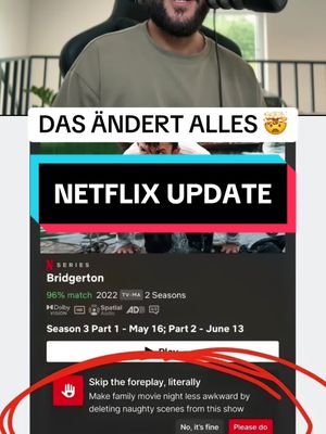 A post by @davemelik on TikTok caption: Dieses Update ändert alles bei Netflix #netflix #bridgerton #davemelik 