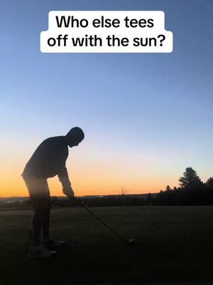 A post by @elkdog on TikTok caption: First one on the course. #golf #wyoming #sunrise #morningroutine 