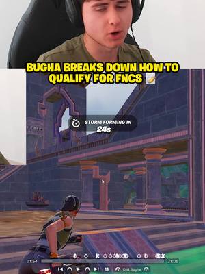 A post by @bugha on TikTok caption: the easy way to qual for FNCS📝 #fyp #foryou #foryoupage #viral #trending #gaming #fortnite #fncs #bugha 