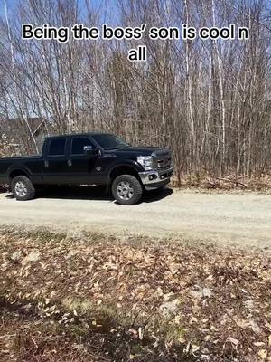 A post by @senditorbendit1 on TikTok caption: Broke a$$ 40 year olds always bitchin #67 #ford #powerstroke #work #boss #black 