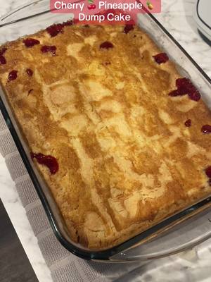 A post by @hearmeoutyall on TikTok caption: Cherry Pineapple Dump Cake 😋#dumpcake #whatieatinaday 