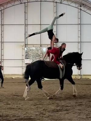 A post by @abbeysommerville on TikTok caption: @Autumn_vault’s making it look easy 🙌🏻 #westcoastvaulters #vaulting #equestrianvaulting #teamcanada