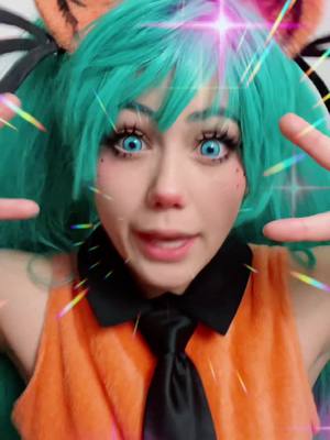 A post by @toastertopia on TikTok caption: MIKUMIKUBEEAAAAM✨🩵 (i'd be breaking the conduct of miku if i didn't use this audio 😤😤😤) #miku #hatsunemiku #garfield #mikucosplay #garfieldcosplay #garfieldmiku #toastertopia 