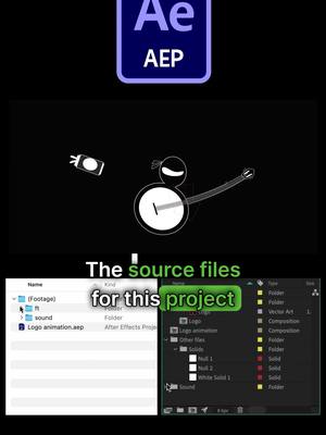 A post by @pixalfcom on TikTok caption: The source files for the project can be found in my profile. #sourcefiles #aftereffects #tutorialaftereffects 