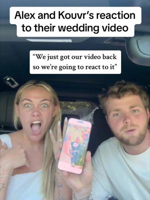 A post by @jayandmackfilms on TikTok caption: Wedding video reaction from Alex and Kouvr #weddingvideo #reactionvideo 