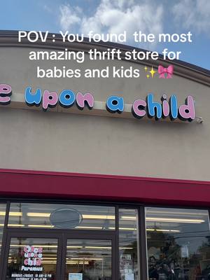 A post by @kimspire_ on TikTok caption: If you haven’t yet, you should totally check this store out! It’s called  once upon a child, I specifically went to the one in NJ, and got so many things! Should i do a haul? 🎀✨  #onceuponachild #baby #babies #thrift #thriftstore #children #child #fyp #aesthetic 