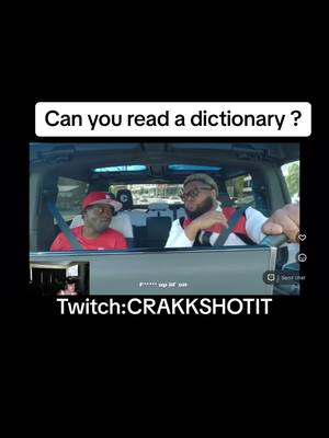 A post by @crakkshotit on TikTok caption: Can you read a dictionary?😂#druski #clips #streamer #twitch #twitchstreamer #kaicenat #fanum 