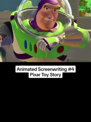 A post by @pet.earthling on TikTok caption: Part4 Animated Films History: Pixar, Toy Story screenwriting @dreamworks @pixar @disney @minions @sonypicturesanimation Flawed protagonist, minimized villain, buddy film