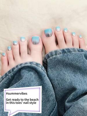 A post by @mauricenieves on TikTok caption: Summer vibe nails#fyp #nailart #naildesigns #toenails #diynails 