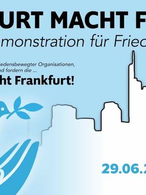 A post by @berlinopinions on TikTok caption: Frankfurt macht Frieden! 🕊🕊🕊 29.6.2024 13:00 Uhr Römerberg