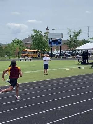 A post by @uncensoredmomsclub on TikTok caption: From the aircast to the track field, she closed out the 4x4 relay with a bang! #trackandfield #trackstar #fyp #fypシ゚ #kidsoftiktok #Running #olympics #10 #athlete #sharks 