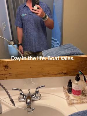 A post by @chase12smith on TikTok caption: Day in the life. Busy Saturday…. #sales #salesman #boatsales 