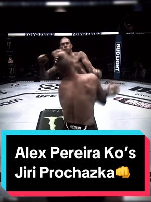 A post by @rexmma_ on TikTok caption: Alex Pereira KO’s Jiri Prochazka #ufc303 #alexpereira #pereira #poatan #UFC #mma #rexmma 