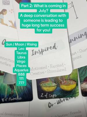 A post by @leosun_scorpiomoon on TikTok caption: Part 1 is on my profile 🩵 Oracle decks available via the link in my b i o 💙 Message on E t s y to be added to the waitlist for my new deck ✨