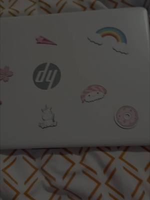 A post by @massielnh on TikTok caption: I did a little decorating to my new #hplaptop with some of my fun @KickStix World . so cute!! #artist #kawaii @emceekicks 