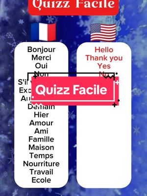 A post by @traduction.fr33 on TikTok caption: Quizz facile en anglais. Donne ta note dans les commentaires. #anglais #english #french #learnenglishdaily #learning #traductionfr #anglaises #anglaisvsfrancais #anglaispourlesnuls 