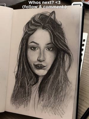 A post by @enorasart on TikTok caption: @bea_corvaglia 🫧 follow & comment if you want to be the next one ;) #fyp #freeportrait #Art #drawingmyfollowers #fyp #tiktokartist