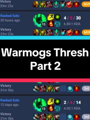 A post by @arraveri on TikTok caption: Warmog’s on Thresh is insane! Part 2 | twtv : arraveriii  #leagueoflegends #thresh #guide 