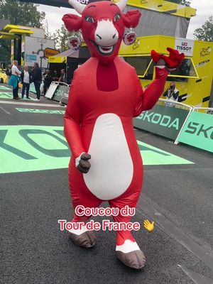 A post by @lavachequiritfr on TikTok caption: Qui veut rencontrer La Vache qui rit® ? 🙌 Elle vous attend à l’arrivée de toutes les étapes @Le Tour de France 👋🚲 #lavachequirit #tdf2024 #TourDeFrance 