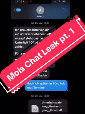 A post by @bestofffacts on TikTok caption: Mois und Ex Frau Anisa Chat leak part 1 #mois #fyp #fy