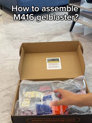 A post by @caissatoy_54 on TikTok caption: When you receive you M416 Gelblaster! #gelblaster #tiktokshopfinds #caissatoy 